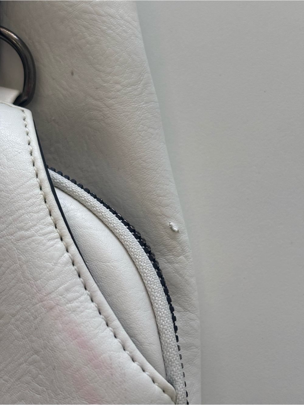 Sam & Hadley White Vegan Leather Studded Sling Bag - Picture 6 of 8